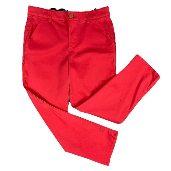 Democracy Absolution Red Chino Mid Rise Tapered Leg Pants Women Size 10 - Picture 1 of 7